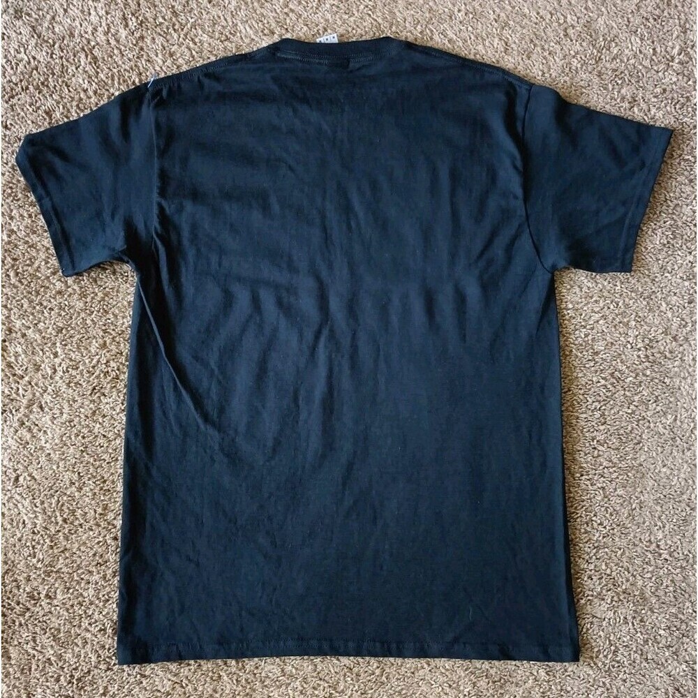 Rose Flower T-Shirt Men's Medium Black Short Sleeve - Picture 4 of 6